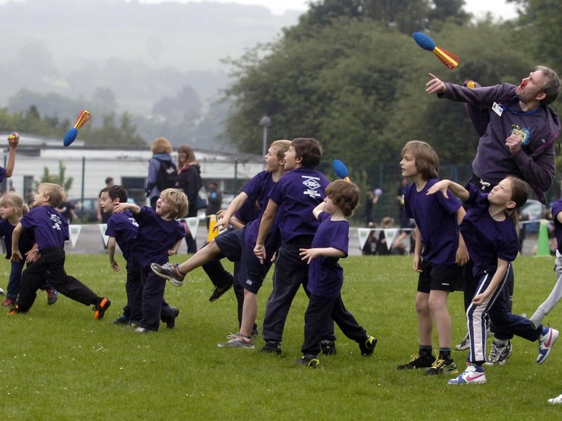 Pupils take part in a variety of activities at the Dore Primary School sports day (June 2013)