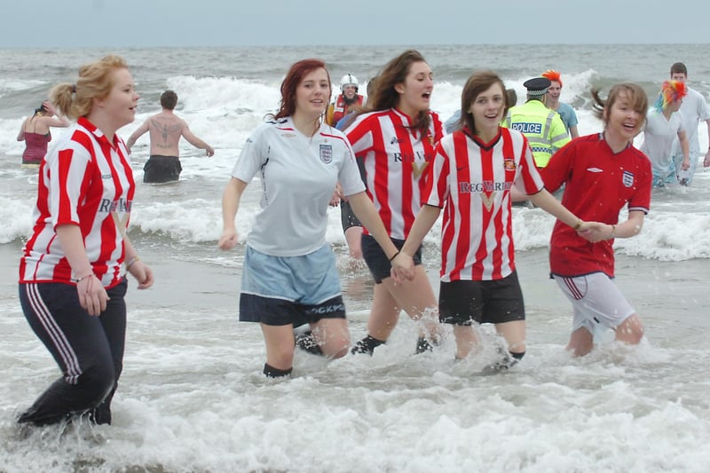 It's freezing but these brave Boxing Day dippers still took to the waves to raise money in 2008.