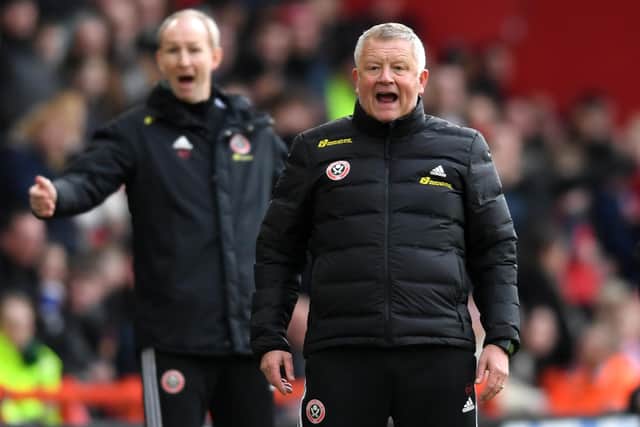 Sheffield United manager was virtually up in front of the media today ahead of the Blades match against Aston Villa. (Photo by Ross Kinnaird/Getty Images)