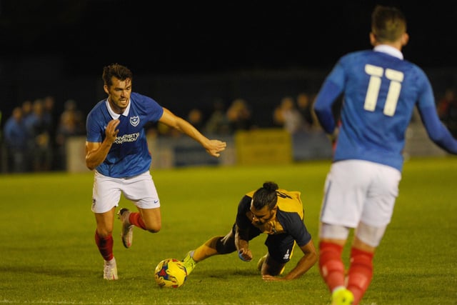John Marquis started up front for the 4-0 win against Gosport Borough. Picture: Sarah Standing (010920-6799)