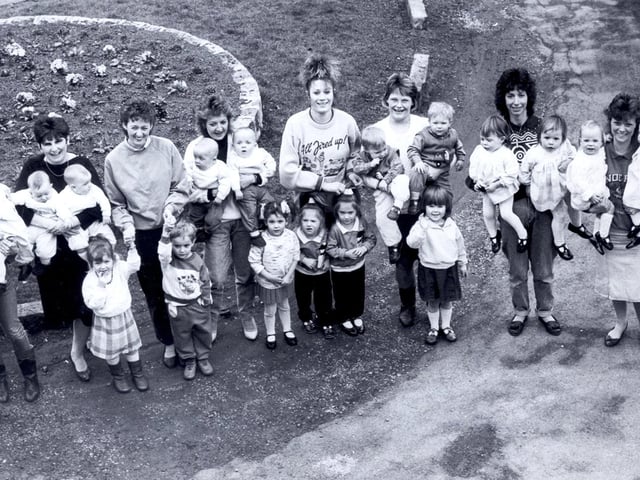 Members of the Chapeltown, Sheffield, twins club on March 7, 1998