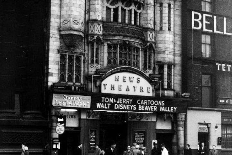 The News Theatre in Fitzalan Square in the 1950s - it opened in 1911 as the Electra Palace, became the News Theatre, showing newsreels, in 1945 and then the Cartoon Cinema in 1959-62, before becoming the Classic with a modernised frontage