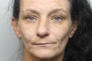 Pictured is Pauline Caster, aged 44, of Harmony Way, Catcliffe, Rotherham, who has pleaded guilty to murdering her husband Kevin Caster at their former home on High Hazel Crescent, at Catcliffe, Rotherham, on October 19, 2021, after he was beaten to death and was also found to have ingested a lethal drug overdose.