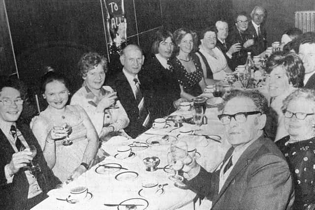 Some of the guests who saw in 1977 at the Ollerton Hotel in Kirkcaldy.
