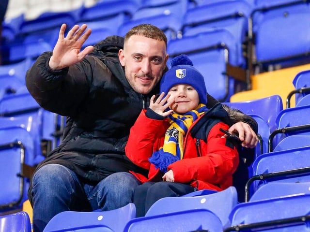 Mansfield fans who watched their side lose 3-2 at Tranmere.