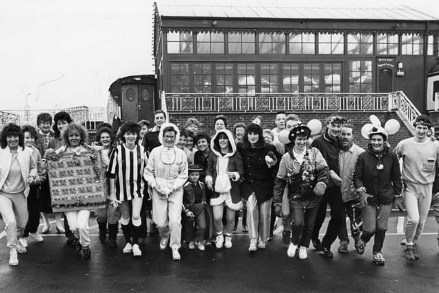 Management and staff of Presto in the Denmark Centre were pictured in 1987 setting off on their four mile fun run from the Marsden Rattler to the Grotto and back to raise cash for the children's unit at South Shields General Hospital.  Are you in the photo?