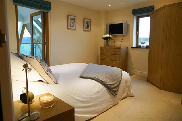 This bedroom has its own access to the balcony and its own en-suite.