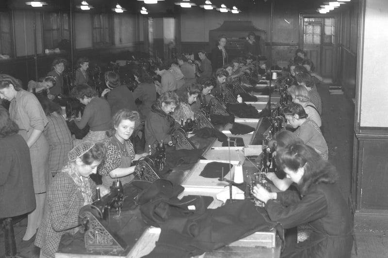 It was life as normal in March 1945 as these Sunderland women were pictured in training at the Old Eye Infirmary in Stockton Road.  The  building was taken over by a firm of tailors to prepare key personnel for their new clothing factory on Wearside.