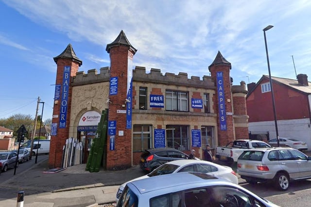 The old Darnall Picture Palace, also known as Balfour Cinema, on the corner of Staniforth Road and Balfour Road in Sheffield, is today a carpet shop. It is a distinctive building, complete with turrets.