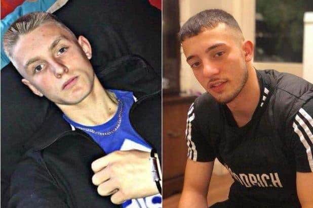 Pictured are deceased Ryan Theobald, left, and Janis Kozlovskis, right, who both died after suffering fatal stab wounds in Doncaster city centre.