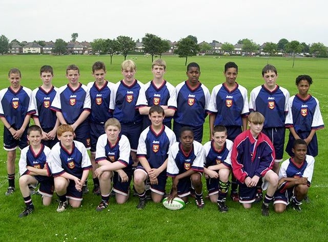 The All Saints rugby team of U13s pictured at the schools rugby league finals at Herringthorpe playing fields on June 28, 2000