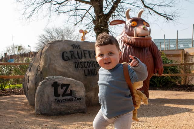 Gruffalo Discovery Land at Twycross Zoo, which is a great option for a day trip from Sheffield if you have small children