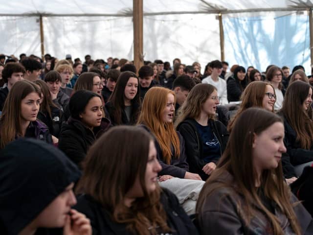 Hundreds of young people gathered for the event