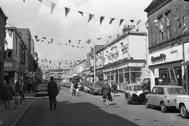 World flags in Blandford Street to mark the festival of football. Remember when it looked like this in 1966?