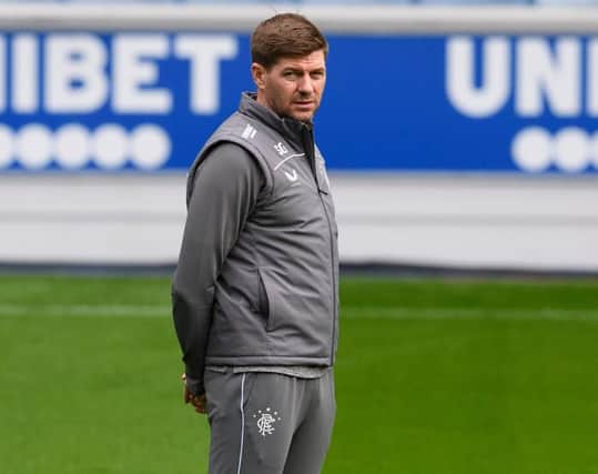 GLASGOW, SCOTLAND - OCTOBER 21: Rangers Manager Steven Gerrard during a Rangers training session at Ibrox Stadium, on October 21, 2020, in Glasgow, Scotland. (Photo by Alan Harvey / SNS Group)