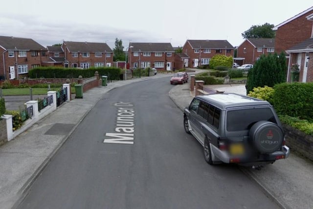 The joint-highest number of reports of burglary in Sheffield in April 2023 were made in connection with incidents that took place on or near Mauncer Drive, Woodhouse, with 3