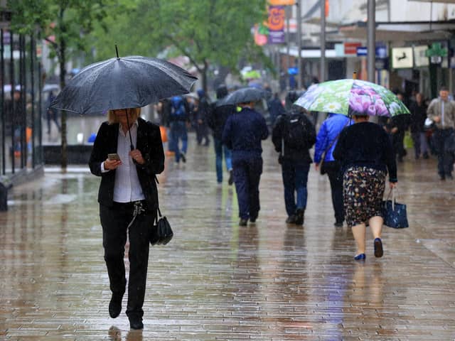 The Met Office has placed a yellow weather warning for rain over Sheffield this weekend as thundery showers and downpours are expected, putting an end to the current heatwave.