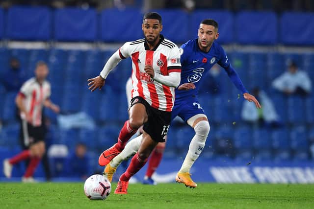 Sheffield United star Max Lowe. (Photo by Ben Stansall - Pool/Getty Images)