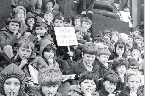 St Luke's Boys Brigade members kept quiet in 1972 to raise money during a sponsored silence on the steps of the Wesley, but who can tell us more about it?