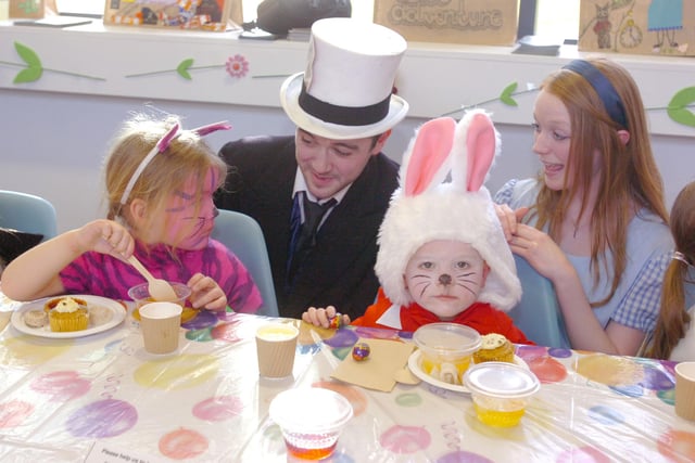 The Fair Trade Mad Hatters Tea Party at the Murray Library cafe in 2008. Were you there?