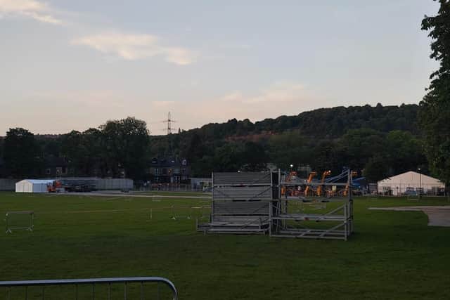 Hillsborough Park, Sheffield, where preparations are underway for the Arctic Monkeys gigs on Friday, June 9 and Saturday, June 10. Photo by David Grant