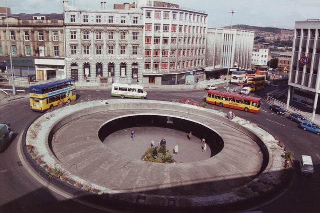 Castle Square, known as Hole in the Road, was opened in the 1960s and became one of Sheffield's most famous landmarks, before it was filled in in the early 1990s