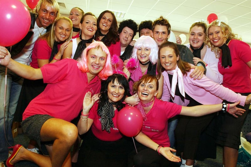 It's a Grease and Pink Ladies Day at T Mobile at Doxford International. Remember this from 2003?