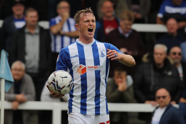 Luke Hendrie (pictured) is valued at £225,000 along with Hartlepool team-mates Jonathan Mitchell and Matty Daly.