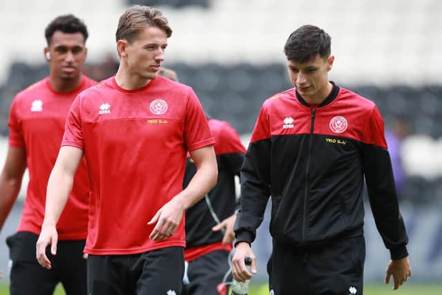 Sander Berge and Anel Ahmedhodzic of Sheffield United: Simon Bellis / Sportimage