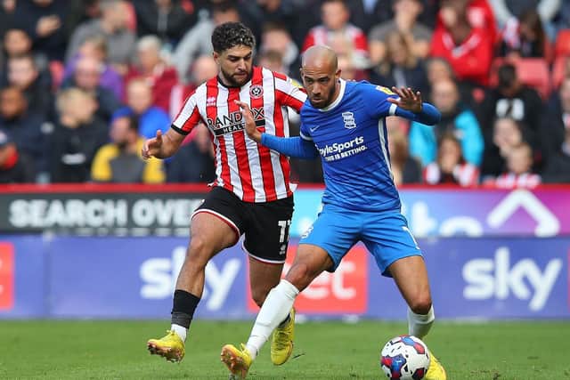 Reda Khadra played at wing-back against Birmingham City: Lexy Illsley / Sportimage