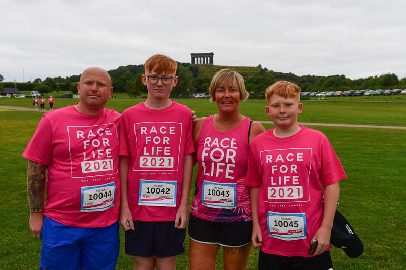 Matty, Alfie, Kerrie and George Gaff of Ryhope at The Race for Life at Herrington Country Park, on Sunday.