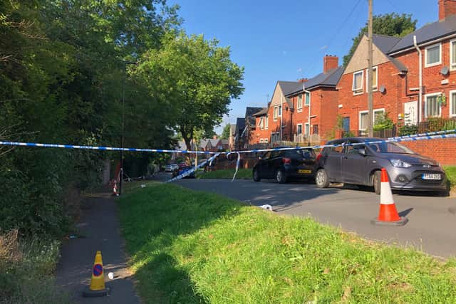 Man dies in Firth Park stabbings: the scene on Horniglow Road this morning.
