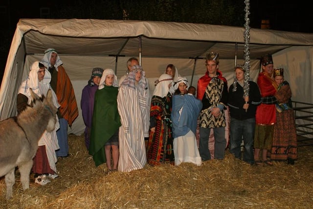 A live nativity play at St Chad's Church, Woodseats on the Church Field in 2004