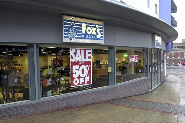 Fox's Music shop, Angel Street, Sheffield, on February 4, 2004