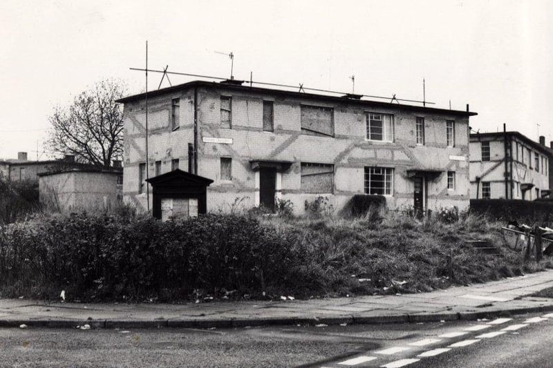 Houses on Mansel Crescent, Parson Cross, Sheffield, November 1987