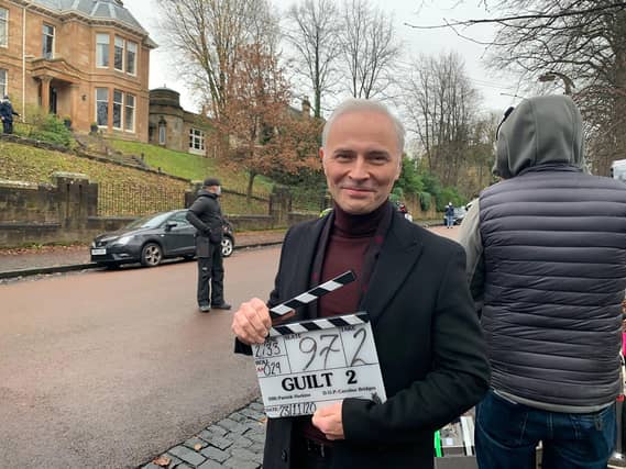 Guilt series 2 filming in Glasgow
Max (MARK BONNAR)