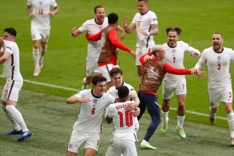 After a sluggish group stage, things really kicked into life for the Three Lions in the round of 16, with man of the moment Raheem Sterling opening the scoring in a 2-0 win over Germany.  

(Photo by Matthew Childs - Pool/Getty Images)