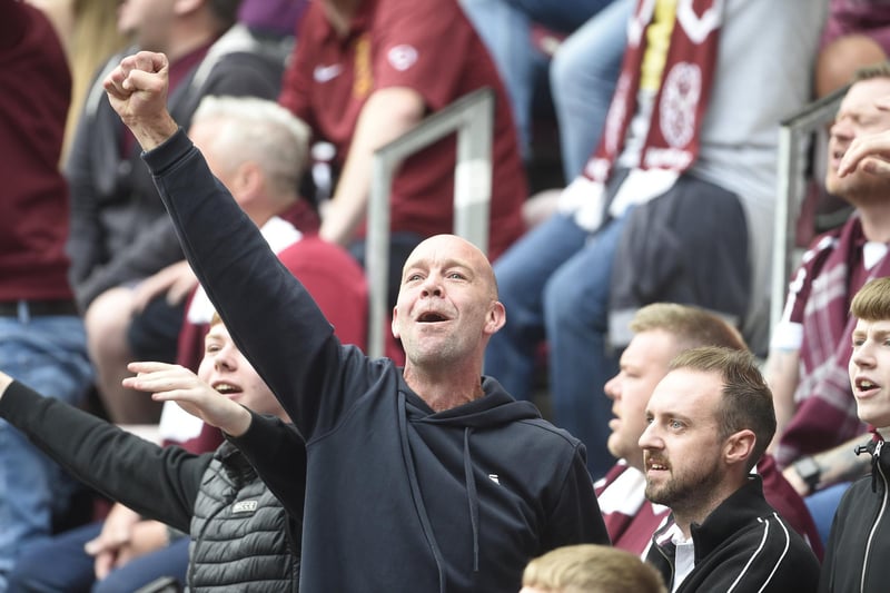This Hearts fan can't hide his delight at being back.