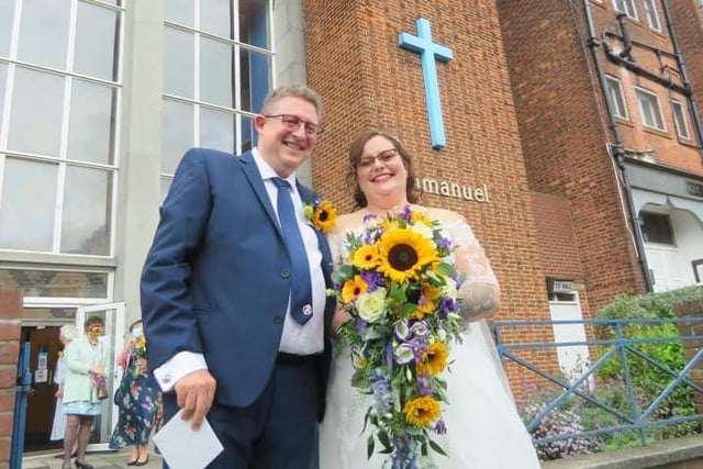 Lucy and Paul married on 24.10.20. Lucy said: 'We got married on 24th October and had our dream wedding despite all the restrictions. 15 guests at the ceremony, 15 at the reception and the whole thing live-streamed. Wouldn’t change a thing.'