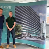 Sheffield University student, Ethan Ellison (R), won £5,000 in a real estate competition.
