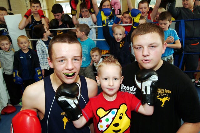 Hucknall Town Kickboxing Club held a fundraising event for Children In Need. Brothers took part in 100 rounds of sparring to raise funds in 2009.