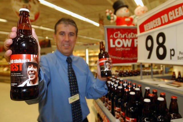 Who remembers the Bob Stokoe beer, seen here in Hartlepool Asda in 2004.