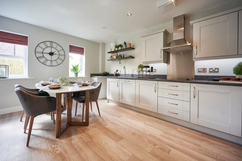 With an inclusive kitchen and dining room, this style of property also boasts an integral garage.