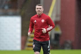 John Fleck warms up with Sheffield United during their trip to Scotland: Mark Scates / SNS Group