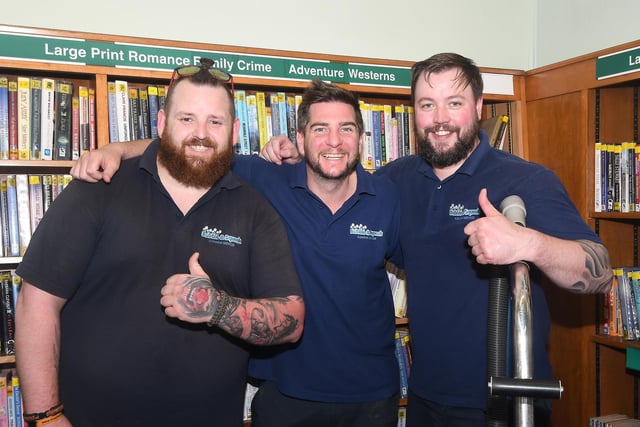 A spring clean at Woodhouse Library was organised by Woodhouse Community Forum Library volunteers in 2018. Pictured are cleaners Scott Simpson, Pete Scattergood and Danny Rigby