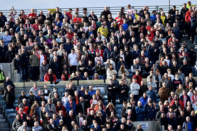 Sunderland fans during the game.