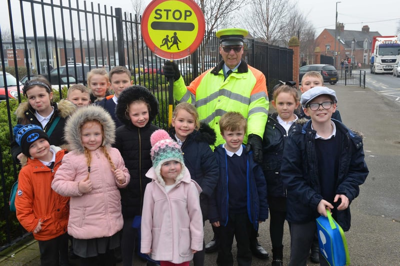 Lollipop man Fred Collier was pictured on his last shift before retirement in 2017. Remember this?