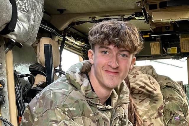 The ashes of Pte Harry Johnson were scattered in an emotional ceremony.