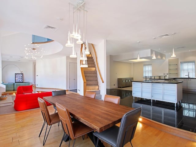 The open-plan dining area.