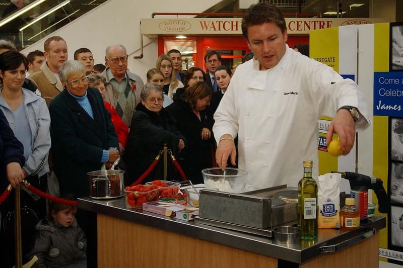 Top chef James Martin was a hit in series 3 of Strictly where he came 4th. But he was just as big a hit in Hartlepool in 2003 where he showed off his cookery talents to an audience in the Middleton Grange Shopping Centre.
